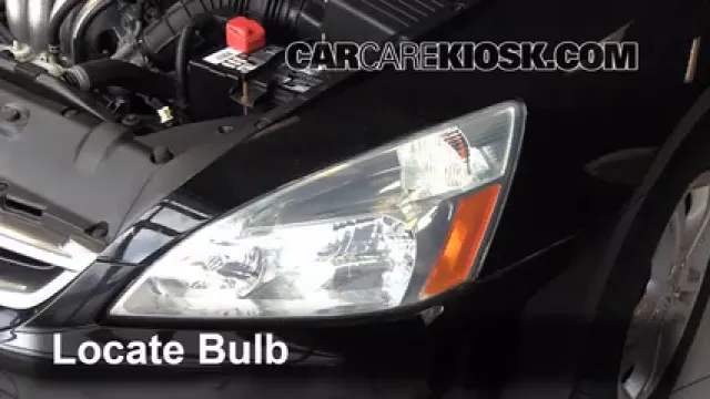 2006 Honda Accord EX 2.4L 4 Cyl. Coupe (2 Door) Luces Luz de carretera (reemplazar foco) 